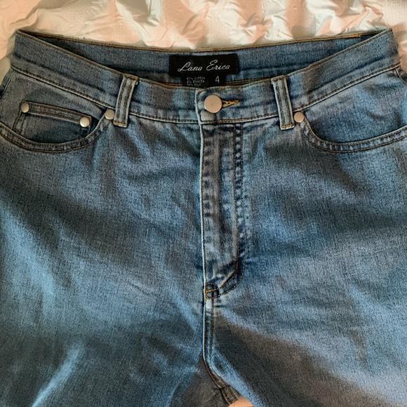 Lana Erica Embroidered High-Waisted Straight Leg Jeans - Picture 3 of 7